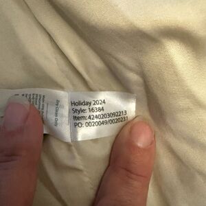 Marine Layer Winter Coat - Cream Fabric Material